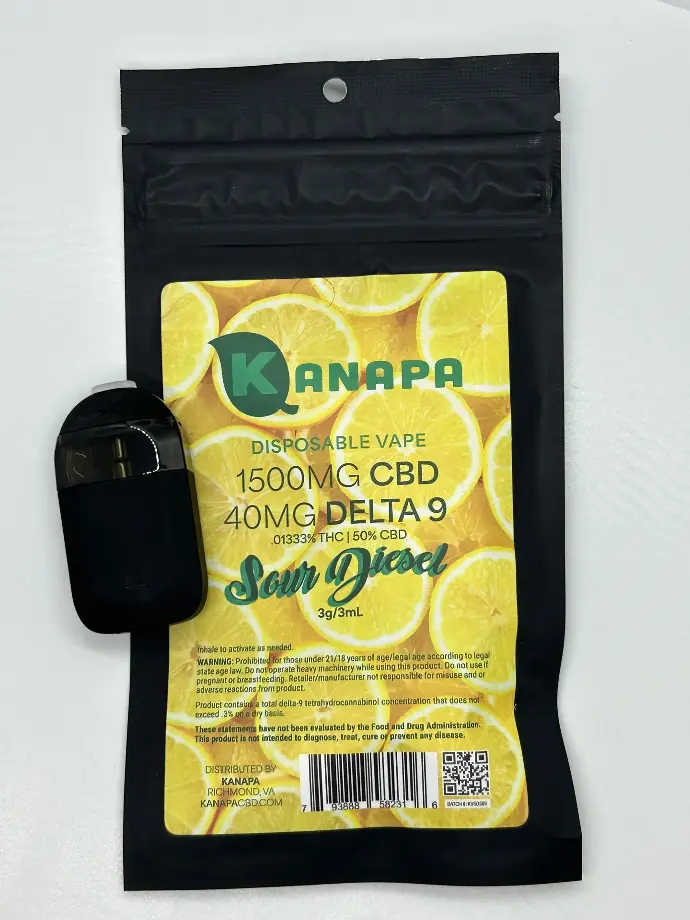 Kanapa Sour Diesel 40mg THC 1500mg CBD Disposable