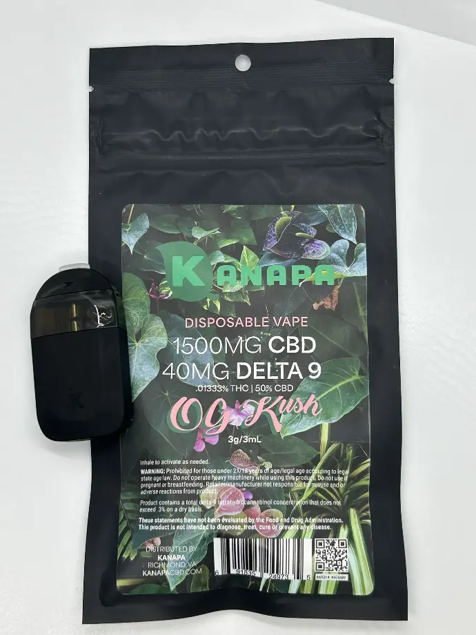 Kanapa OG Kush 40mg THC 1500mg CBD Disposable 