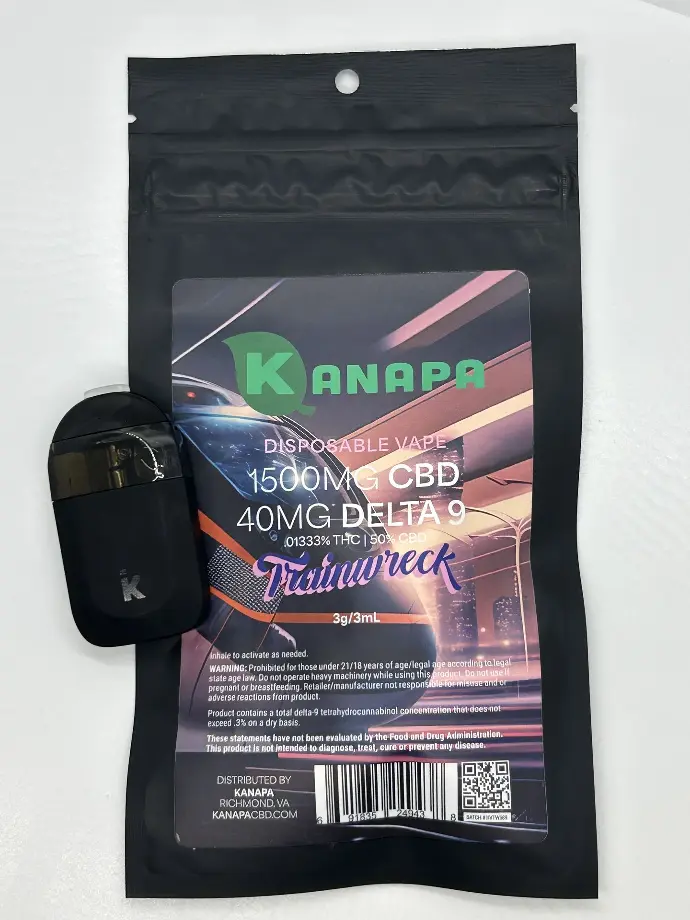 Kanapa Trainwreck 40mg THC 1500mg CBD Disposable 
