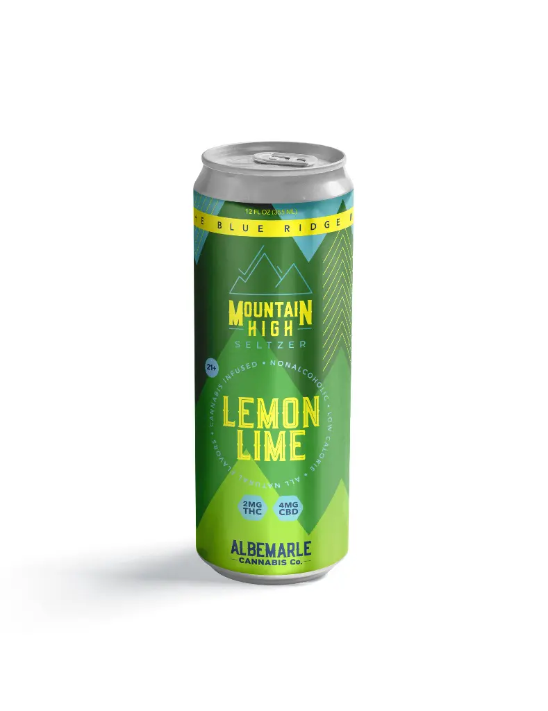 Mountain High Seltzer Lemon Lime 2mg THC 4mg CBD