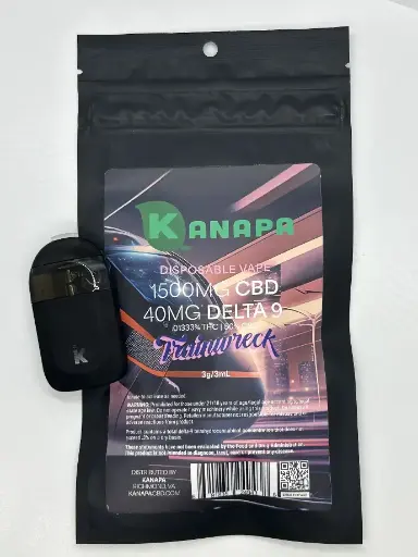 Kanapa Trainwreck 40mg THC 1500mg CBD Disposable 