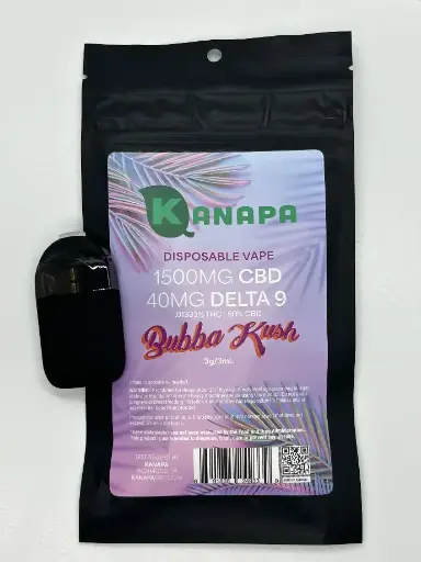 Kanapa Bubba Kush 40mg THC 1500mg CBD Disposable   