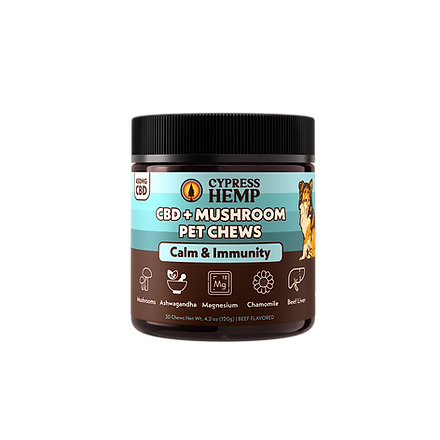 Cypress Hemp Calming Pet Chews 450mg CBD 15mg per chew