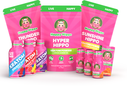 Happy Hippo Kratom Powder, Capsules, and Extracts